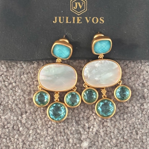 NWOT Julie Vos Kaleidoscopes Chandelier Earring - Picture 3 of 4